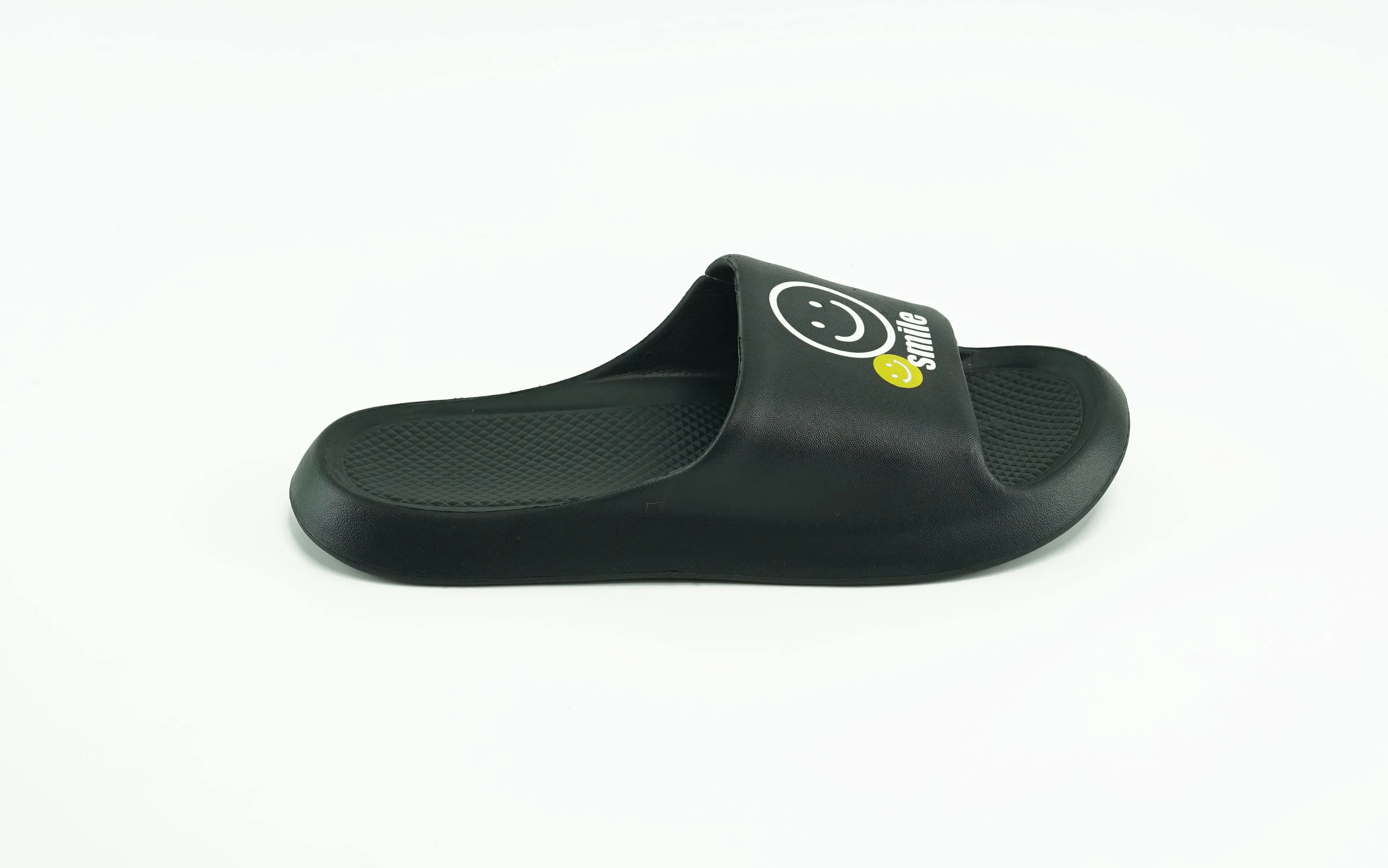 Smile Black Slides For Men
