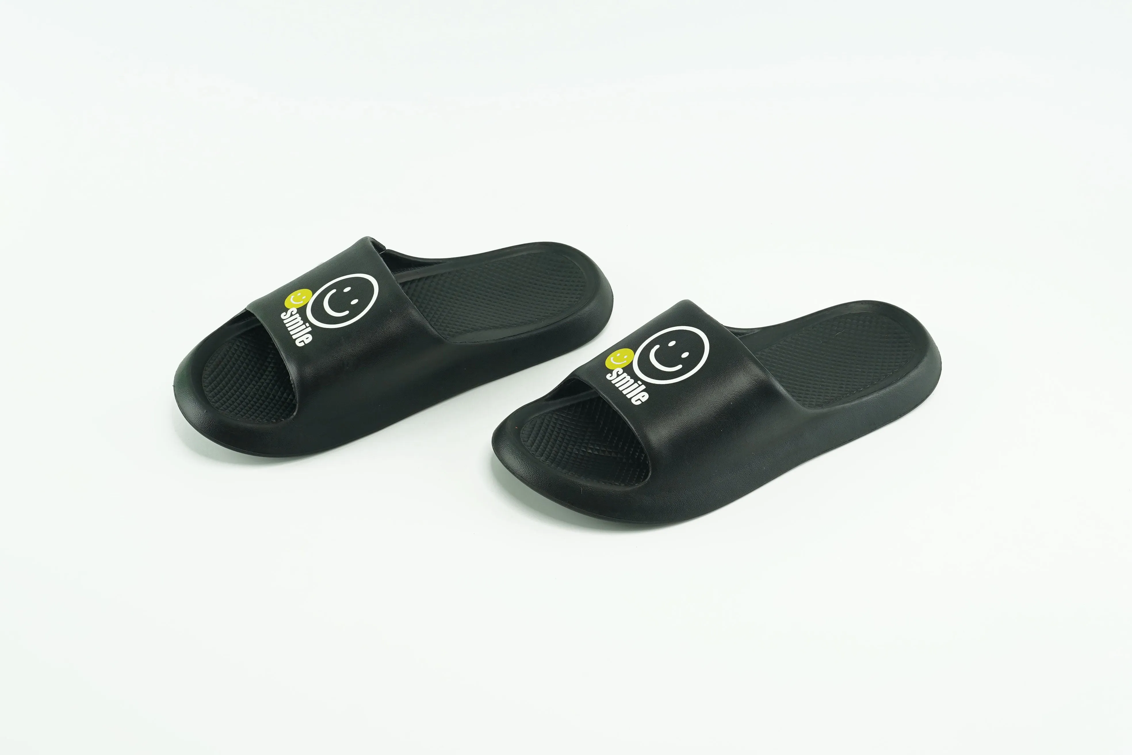 Smile Black Slides For Men