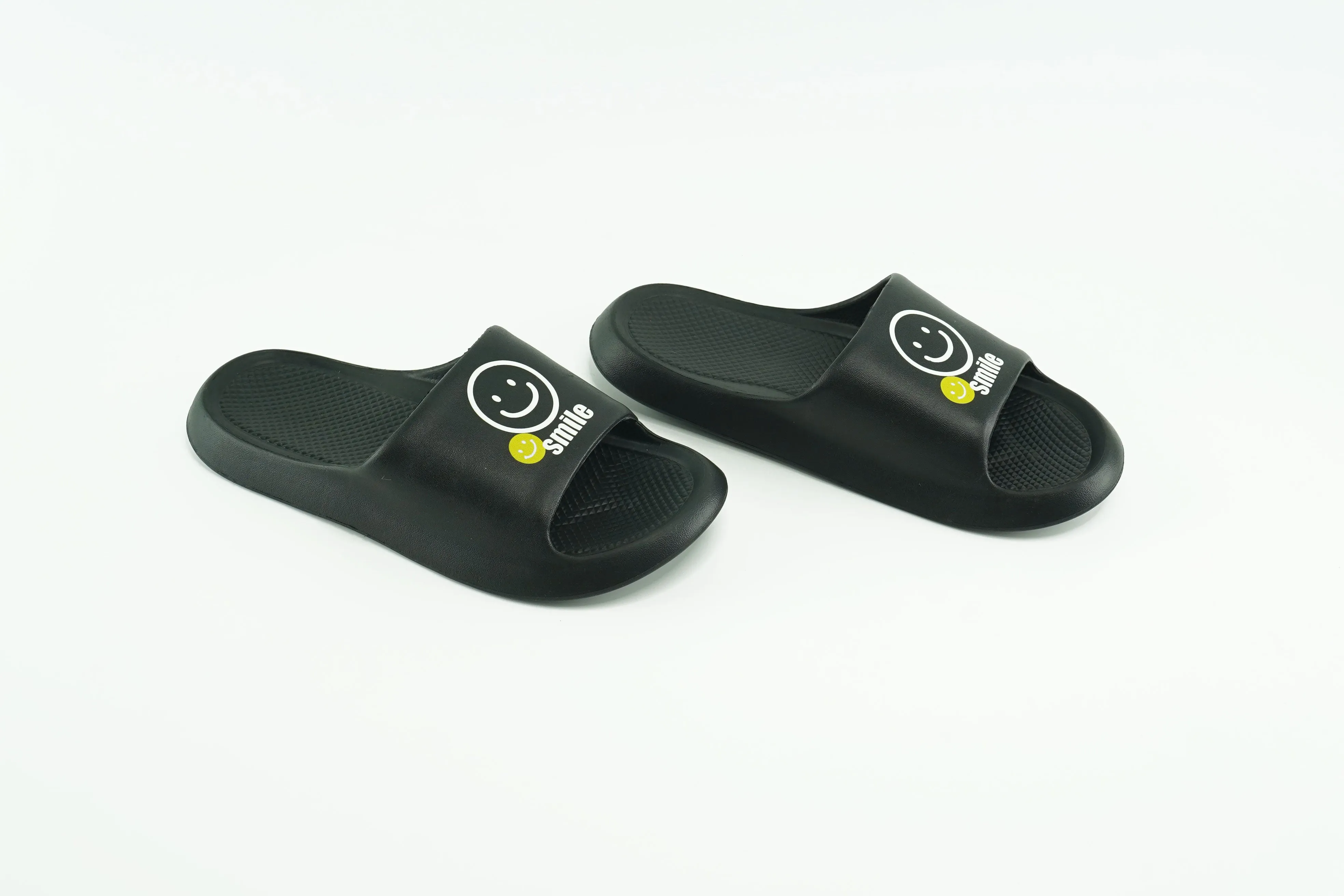 Smile Black Slides For Men