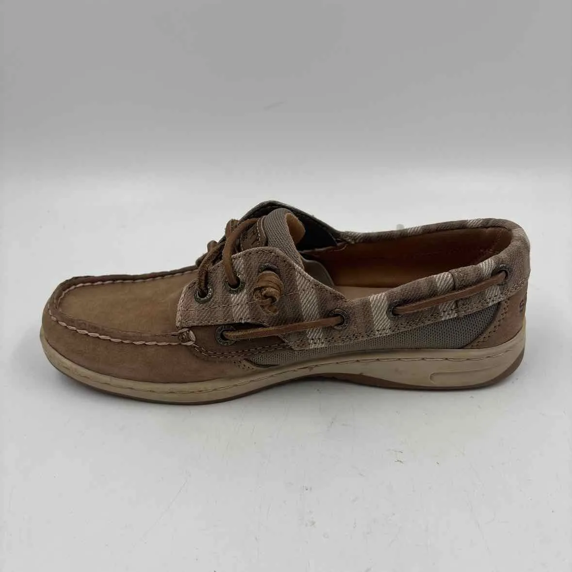 Sperry Women's Shoe Size 6 Tan Plaid Casual Shoes