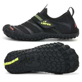 UBFEN Water Shoes for Kids Boys Girls Aqua Socks Barefoot Beach Sports Swim Pool Quick Dry Lightweight Toddler Little Big Kid A Black Green 8 Big Kid