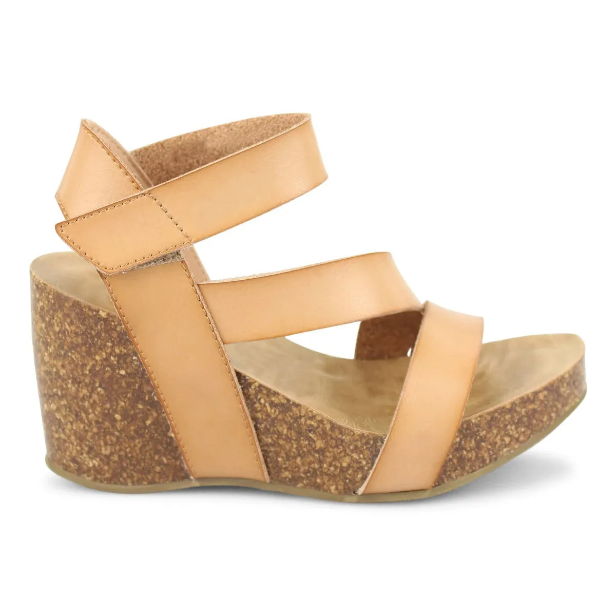 Women summer magic tape strappy high heel wedge sandals